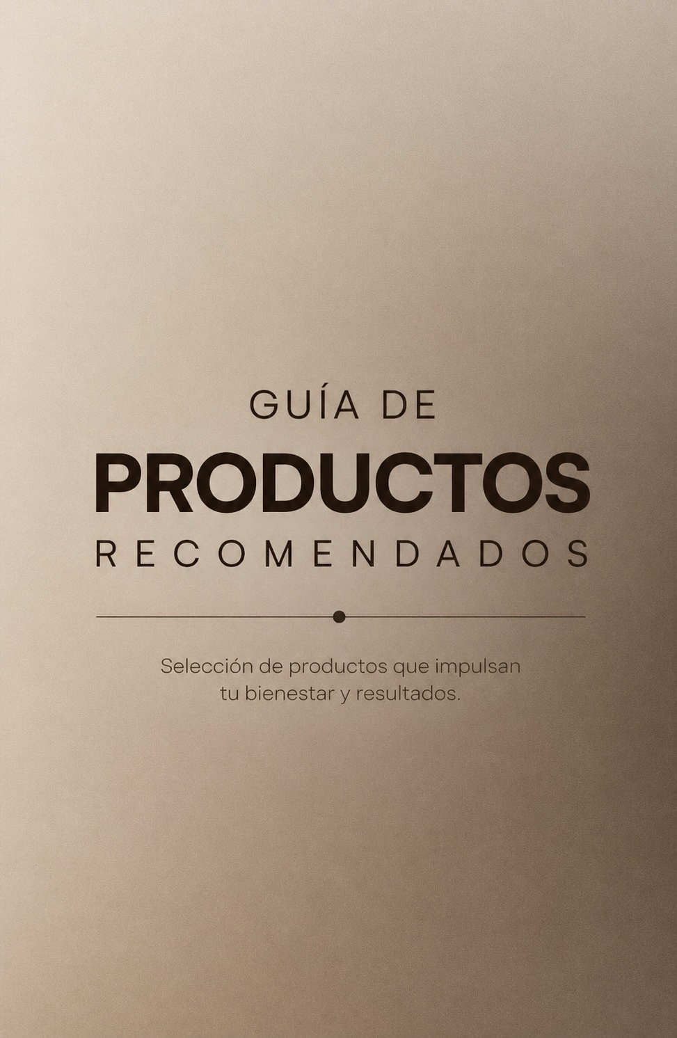 Guía de productos recomendados